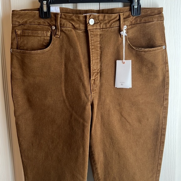 NWT Good American Bronze Cropped Denim - Picture 2 of 7